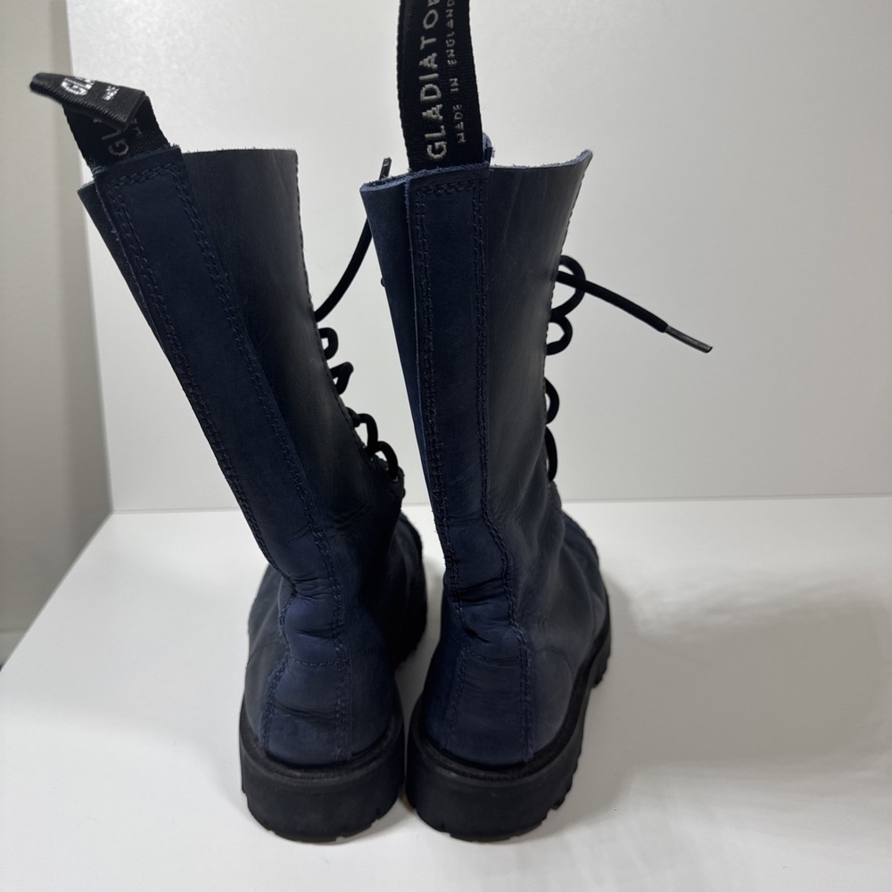 Vintage 90s‎ Gladiator Steel Toe Boots Made in England UK 3 W 5.5 6 Grunge Punk - Picture 5 of 12